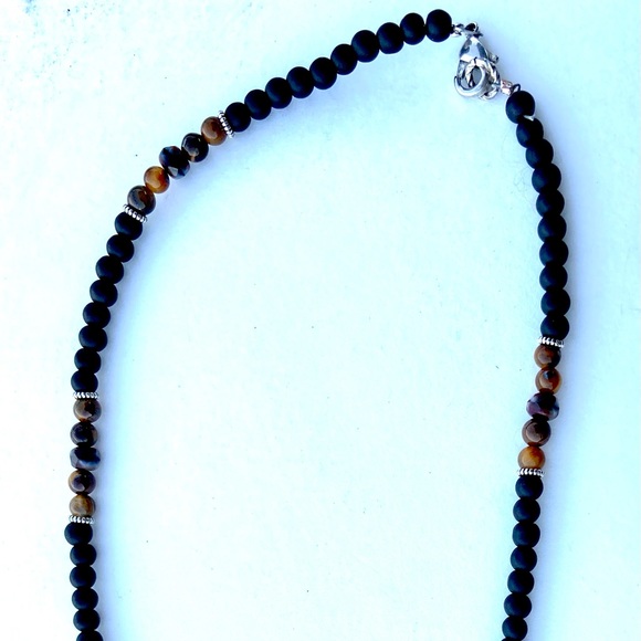 Mens Tigers Eye Necklace - 20" - Picture 4 of 4